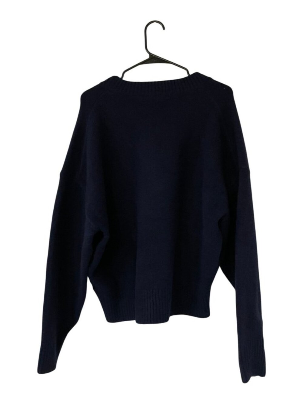 Zara Womens Sweater Large Knitwear Navy Blue Long Sleeve Pullover 2142/162 NWT - Picture 4 of 14